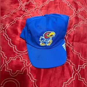 Adidas Blue Cap with Colorful Jayhawk Logo